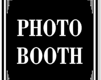 Photo booth black aluminum composite sign