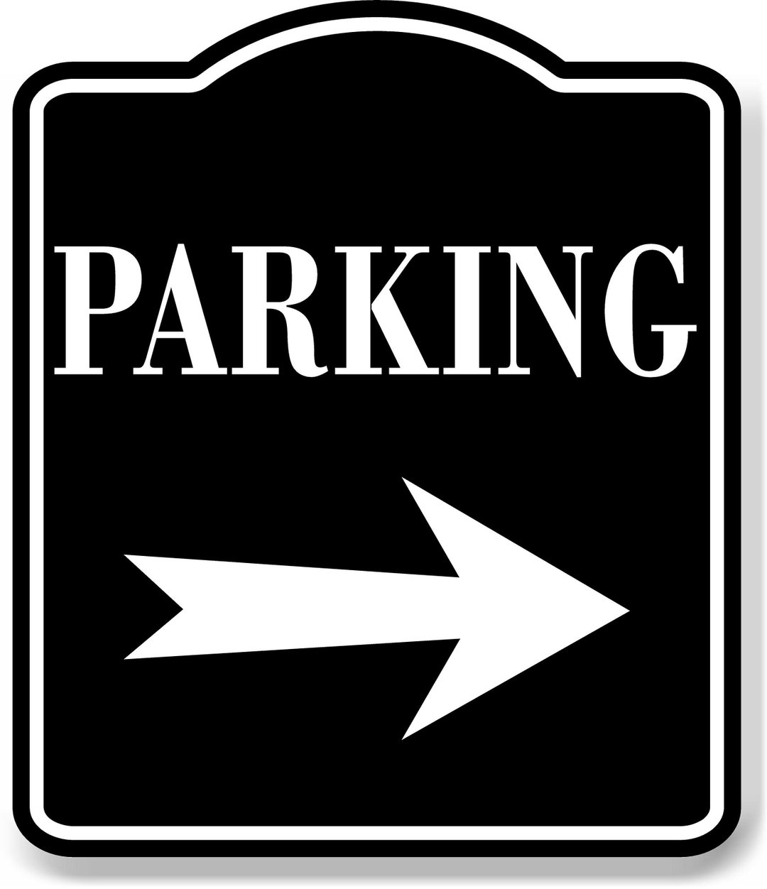 Packing Arrow Sign Parking Right Arrow BLACK Aluminum Composite Sign - Etsy