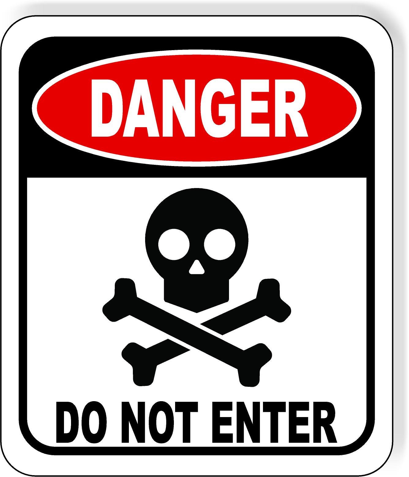 Danger Skull Symbol Do Not Enter Aluminum Composite Sign - Etsy Canada