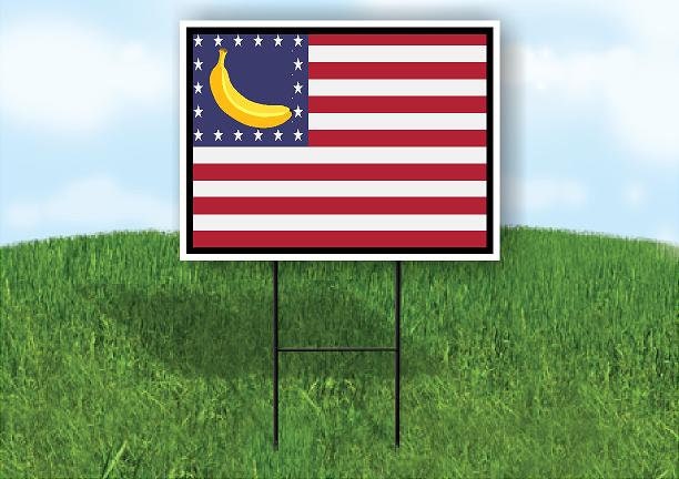 Banana Flag Republic Yard Sign Road Sign With Stand - Etsy