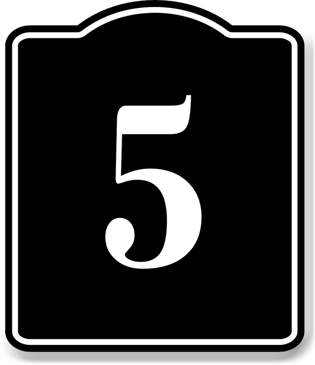 5 Bay Garage Door Plate Field Lane Gate Number BLACK Aluminum Etsy