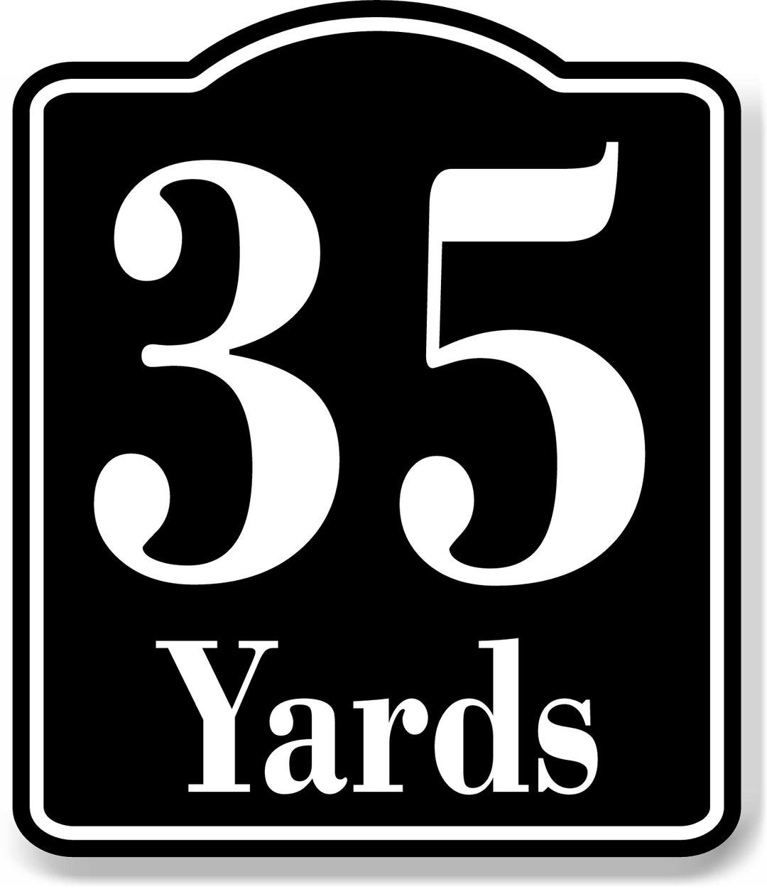 35 Yards Distance Marker Running Race 5k Marathon BLACK Aluminum ...