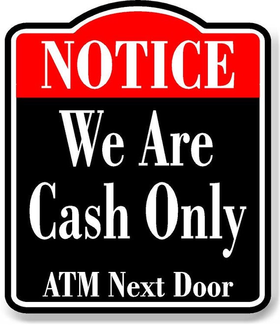 Atm Inside Sign Aluminum Frames ATM Inside Sign - 12x8 Inch Aluminum ...