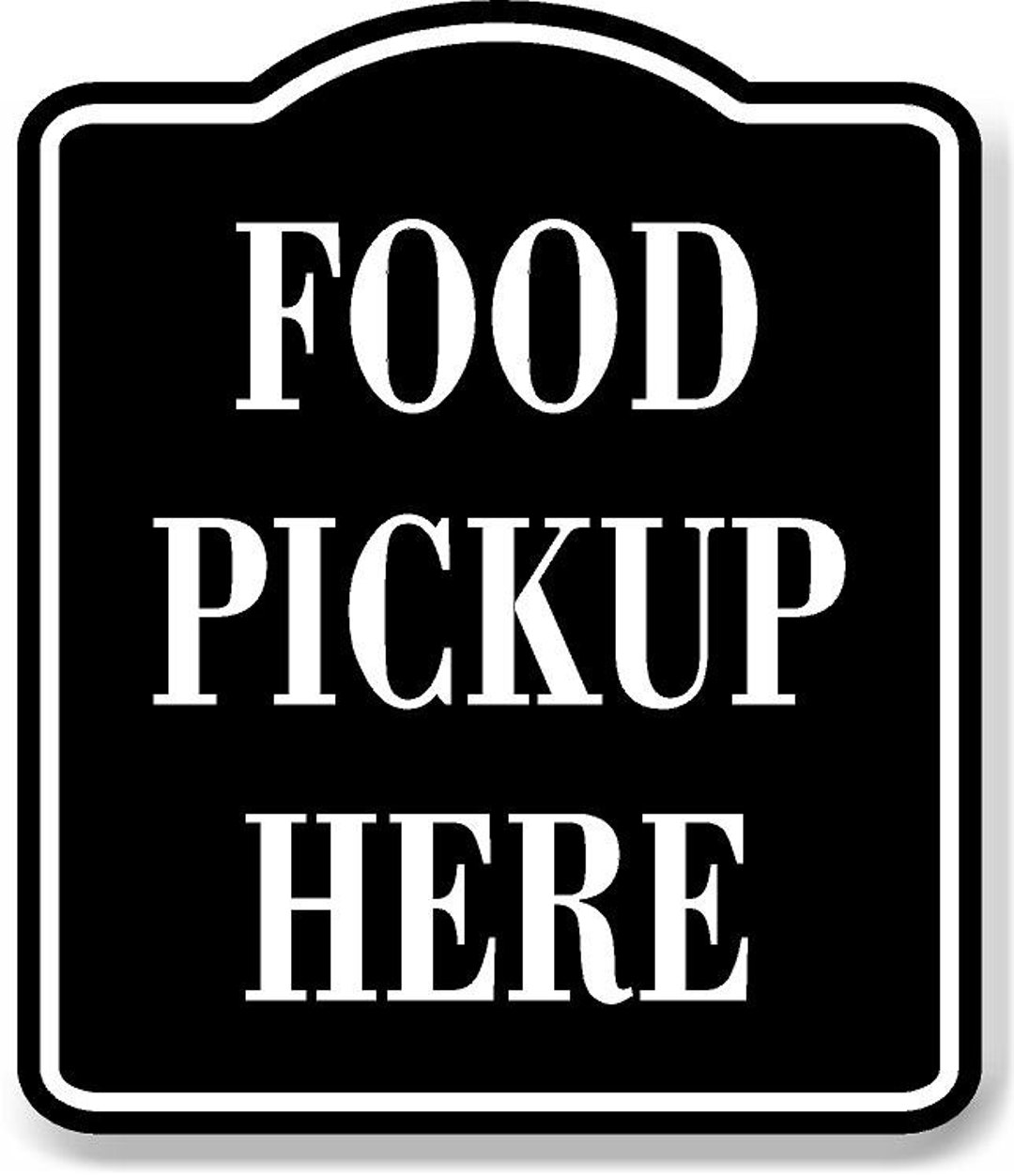 Food Pickup Here BLACK Aluminum Composite Sign - Etsy