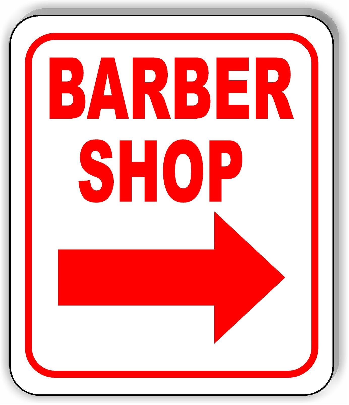  BARBER SHOP OPEN Sign w/Directional Left Right Arrow