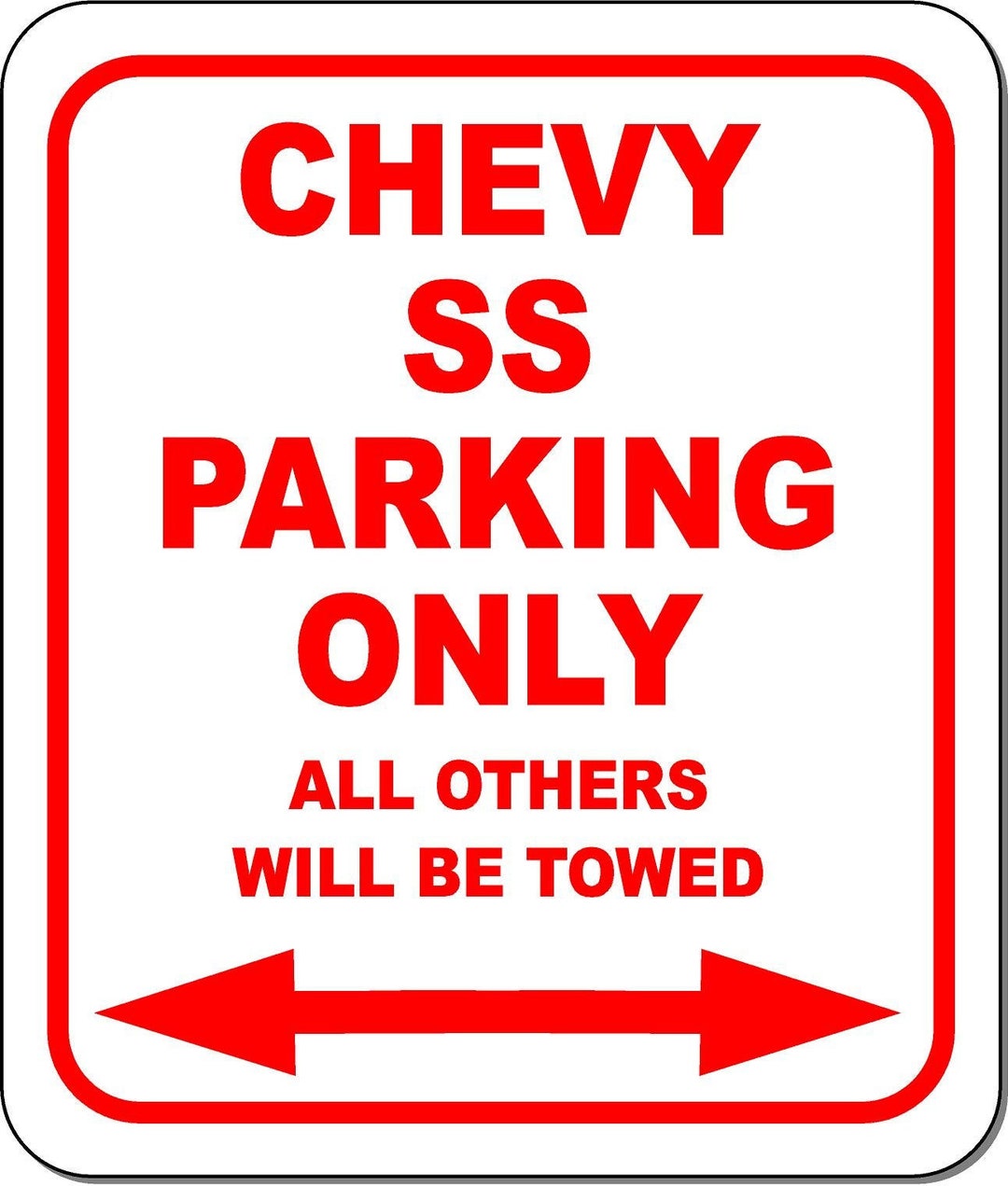 Chevy Ss Parking Only All Others Towed Aluminum Composite Sign - Etsy