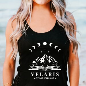 Velaris Tank Top Velaris City of Starlight ACOTAR Feyre&#39;s The Night Court A Court of Thorns and Roses Court of Dreams tank Book Lover Gift
