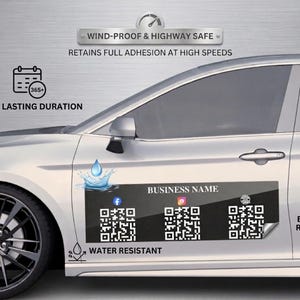 Social Media Car Magnet with QR Code, Custom Instagram Sign
