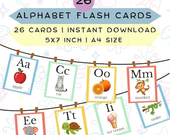 Alphabet Flashcards for Kids – A–Z Printable Learning Cards