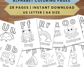 Alphabet Coloring Book for Kids – A–Z Learning & Preschool Printable
