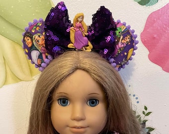 Lost Princess Doll Mouse Ears-Rapunzel Mouse Ears, Princess Mouse Ears, Tower Princess, AG Doll Mouse Ears, Doll Mouse Ears