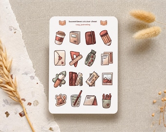 Journaling Stickers: Cozy Cottagecore Sheet, Journal Stickers, Planner, Scrapbook