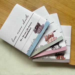 Magisch memoblok kat | 4 Hogwarts House Cottagecore-inspiratie voor je notities | Notitieblok Kattenliefhebber | Losse memobladen schattige magische dieren