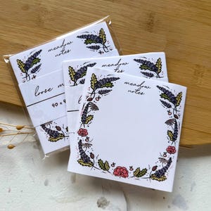Floral Cottagecore ästhetik Notizblock | Gemütliche, von der Natur inspirierte lose Memo Blätter für Notizen, To-Do Listen & Pläne