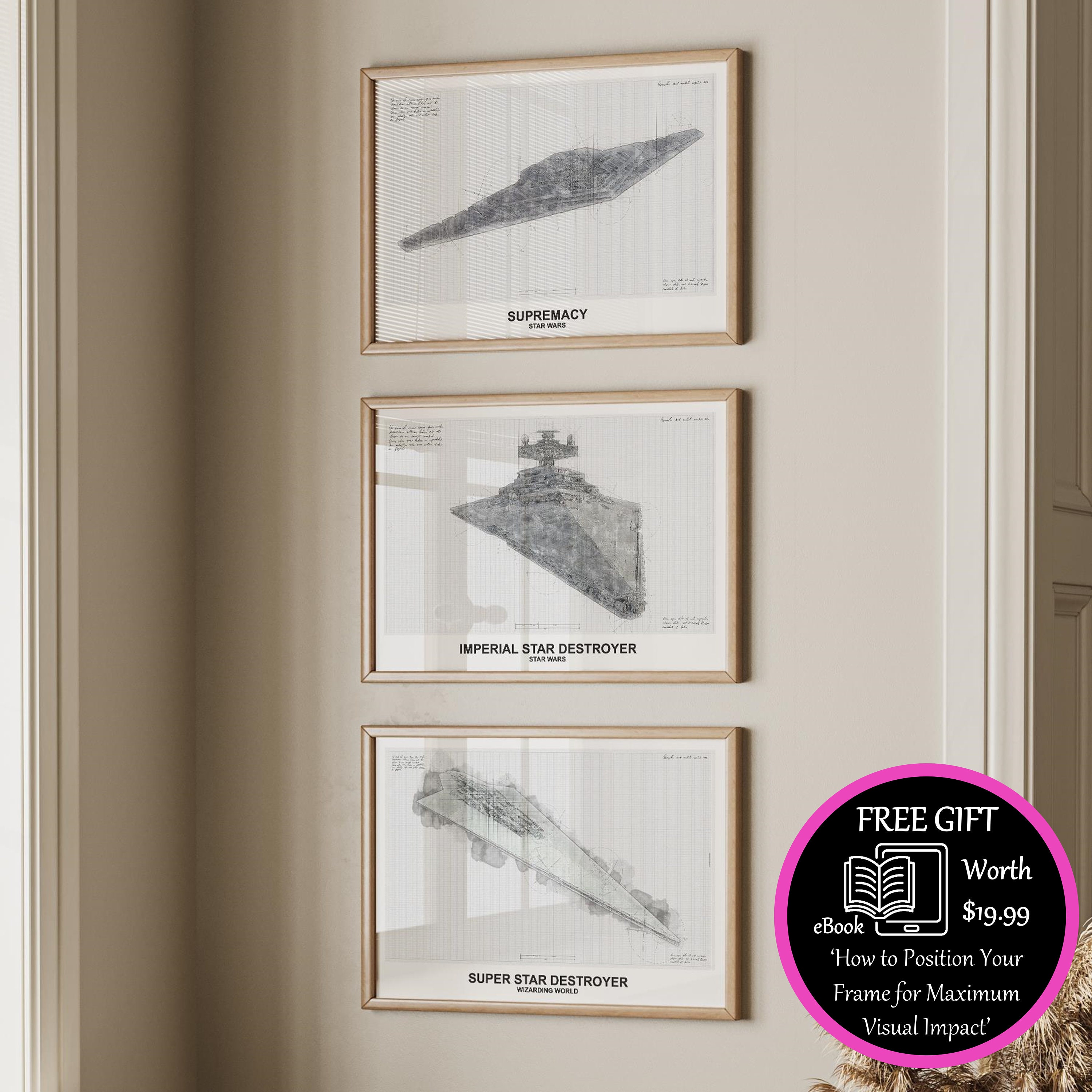 Star Wars Super Star Destroyer Print Spaceship Wall Art Painting Star Wars Supremacy Art Star Wars Imperial Star Destroyer Poster Spacecraft