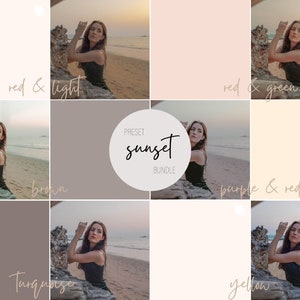 Preset Bundle „Sunset“ ‖ Lightroom Presets∙ Aesthetic Sunset Presets ∙ Instagram Filter ∙ Summer ∙ Sun ∙ Blogger