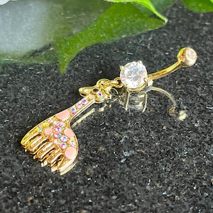 Giraffe belly button ring deals
