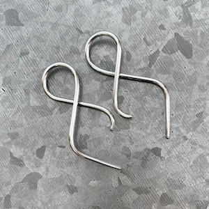 PAIR of Unique 316L Surgical Steel Twist Tail Hanging Tapers Expanders - Gauges 16g (1.2mm) thru 10g (2.4mm) available!