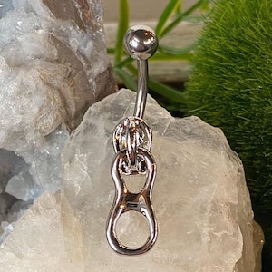 1pc Zipper Belly Ring Navel Piercing Pierced Naval Body Jewelry