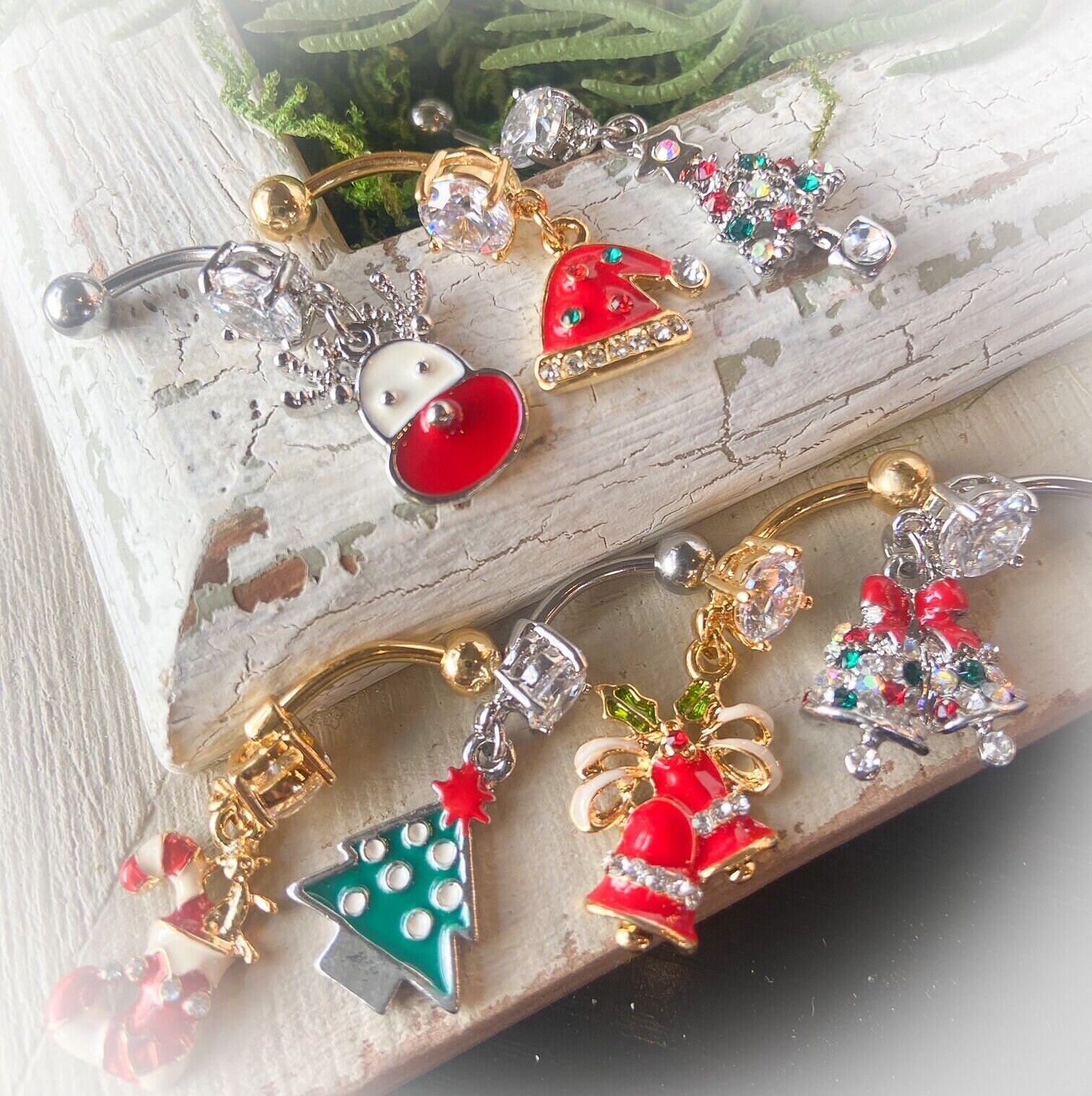 Mistletoe belly button ring deals