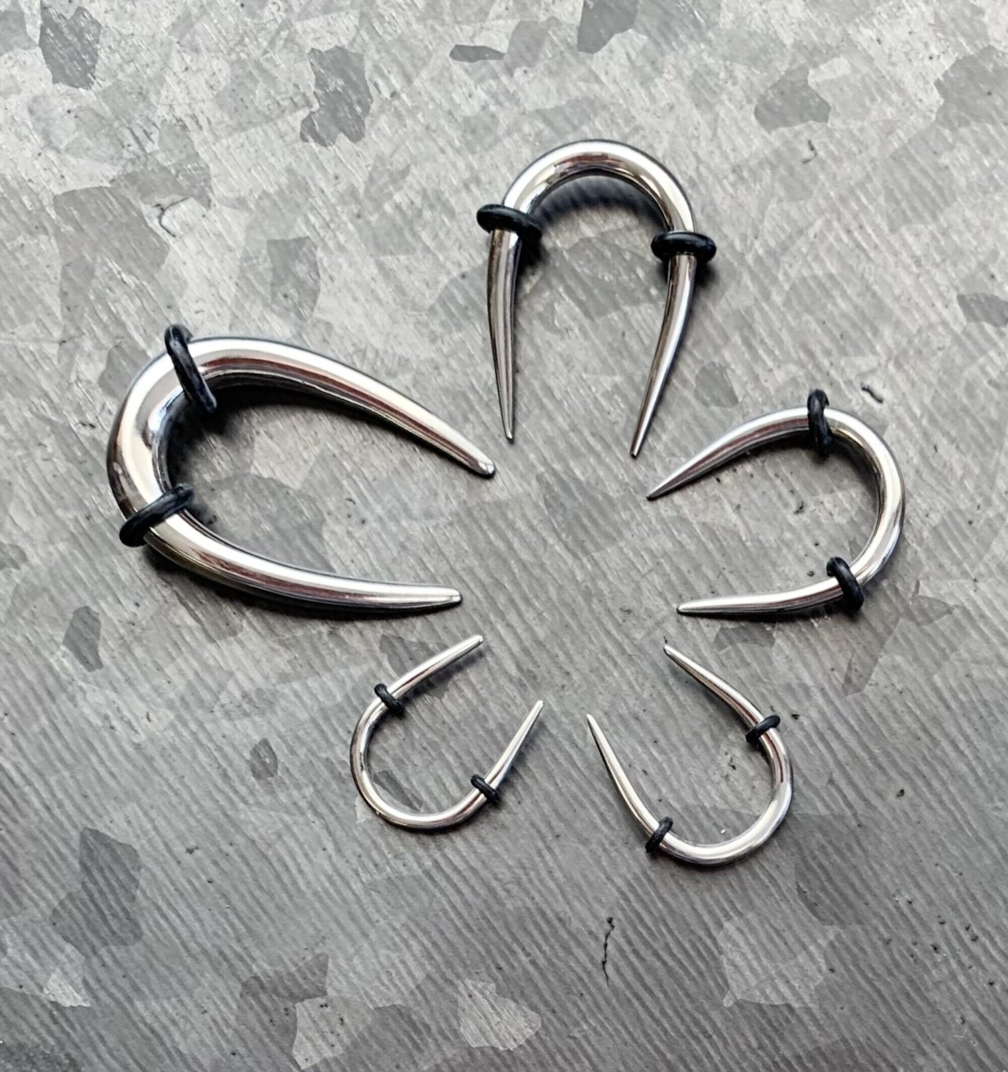 Lobal Domination Rainbow 316L Surgical Steel Septum Ring / Horseshoe Taper Expander