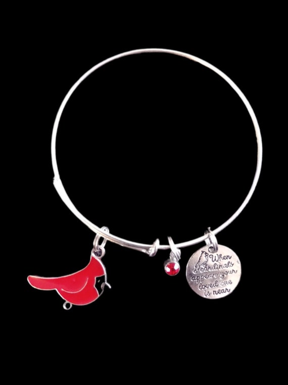 Cardinal Memorial Bracelet Etsy
