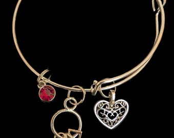 SET- Key to My Heart- Bracelet, Necklace and Earrings