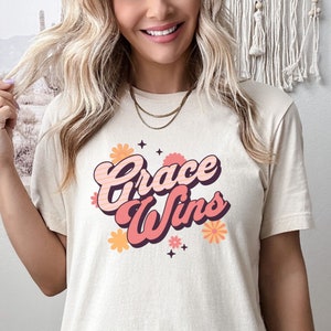 Christian T Shirt Grace Wins With A Wreath Christian T Shirt Grace Wins With A Wreath