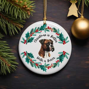 Boxer Christmas Ornament, Boxer Lover Ornament, Boxer Lover Gift, Boxer Holiday Ornament, Boxer Dog Ornament, Boxer Breed Ornament
