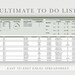 To Do List Template Excel Spreadsheet Ultimate Task Planner Excel Daily ...