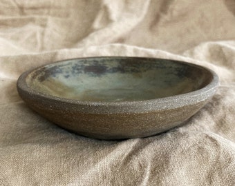 LICHEN DISH—pottery, ceramic dish, rustic