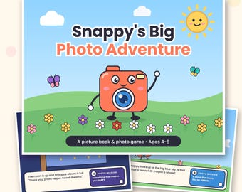 La gran aventura fotográfica de Snappy: libro de cuentos imprimible y búsqueda del tesoro fotográfica (de 4 a 8 años)