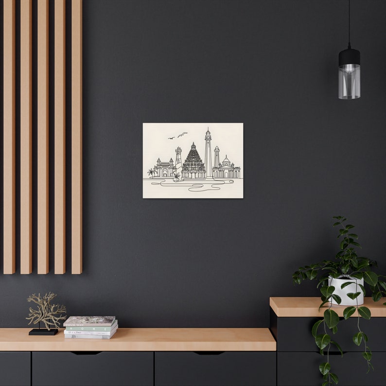 Chennai Wall Art Chennai Landmarks Line Art Minimalist Etsy