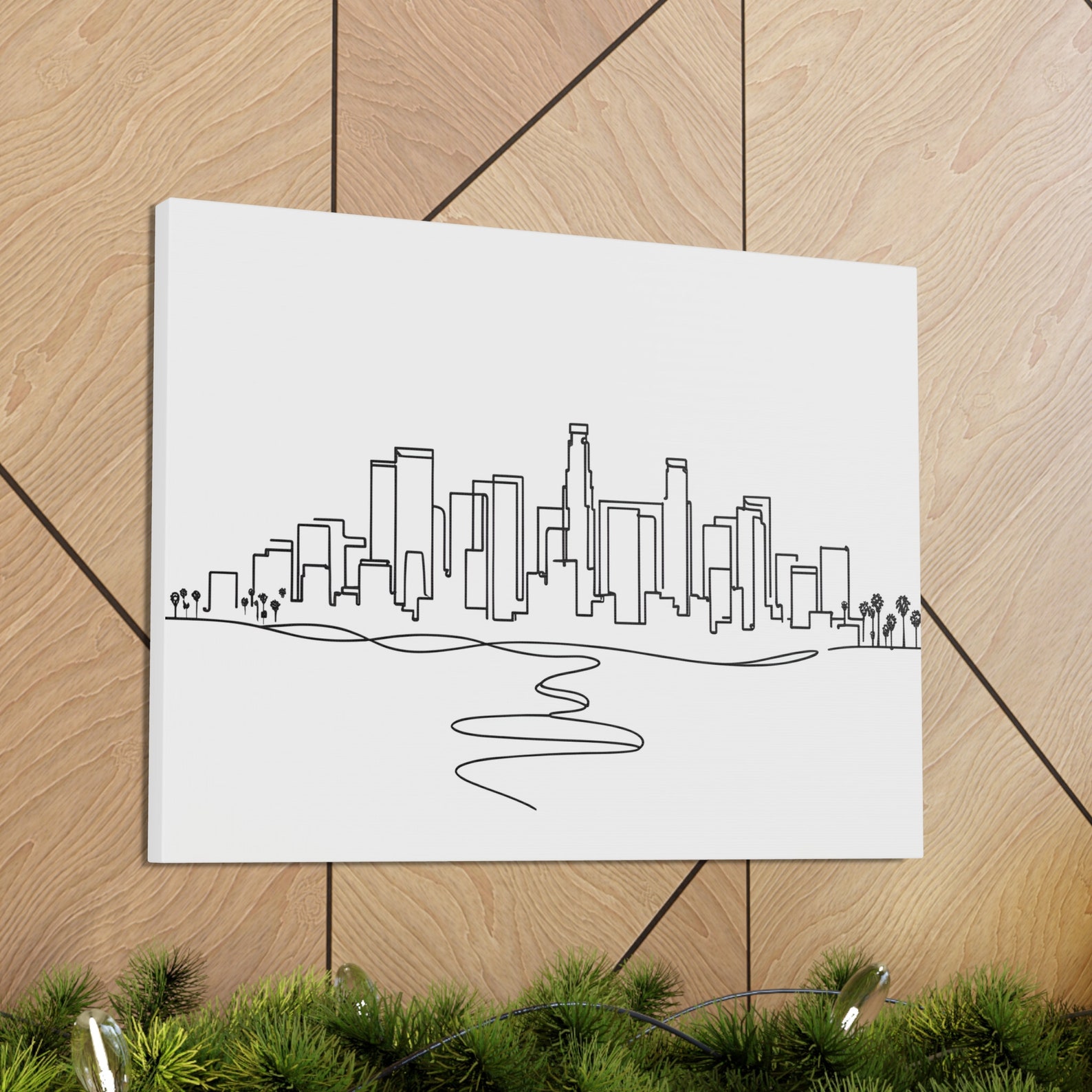 Modern California Wall Decor Los Angeles Skyline Minimalist Wall Art