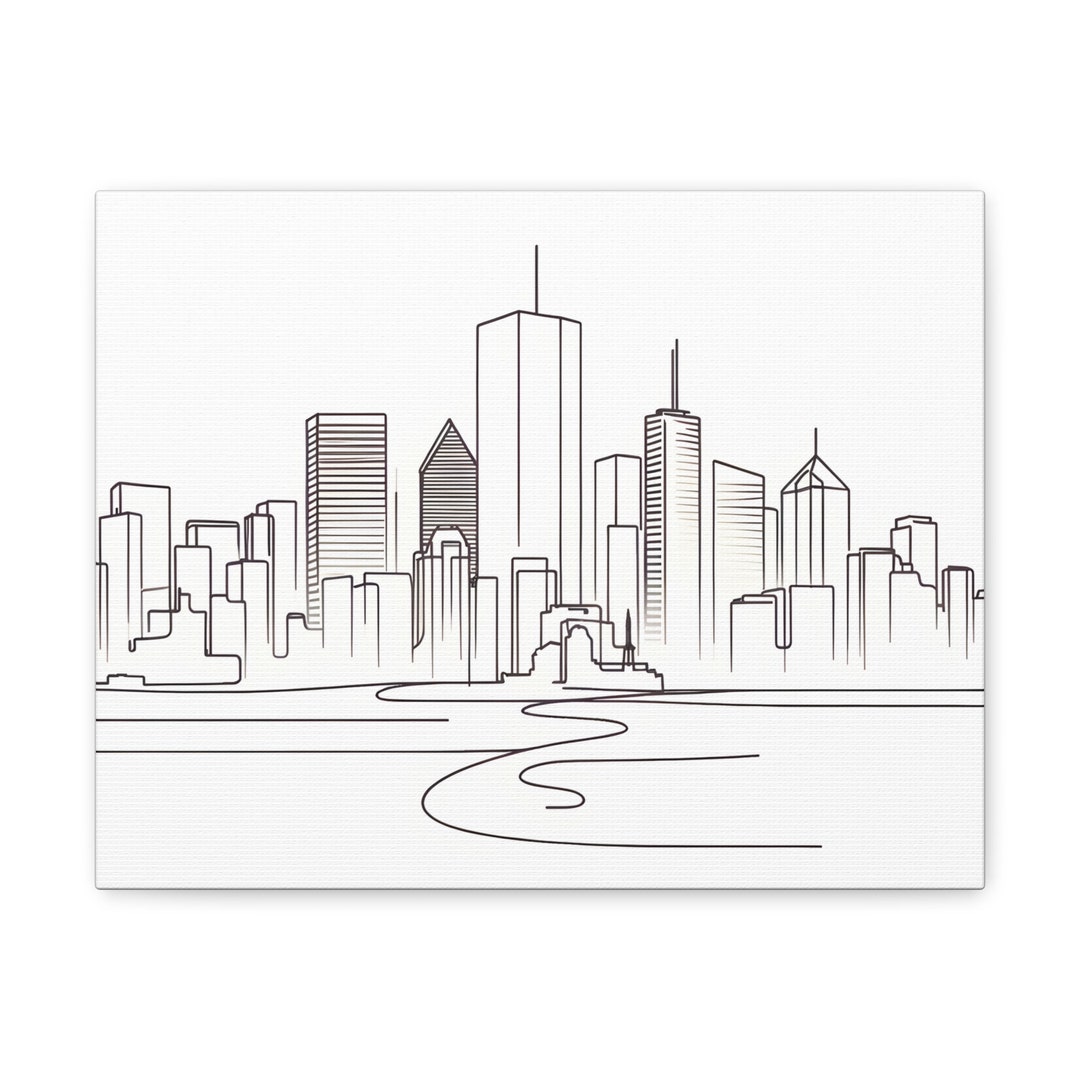 Denver Wall Art Denver Skyline Minimalist Canvas Print Chic Urban