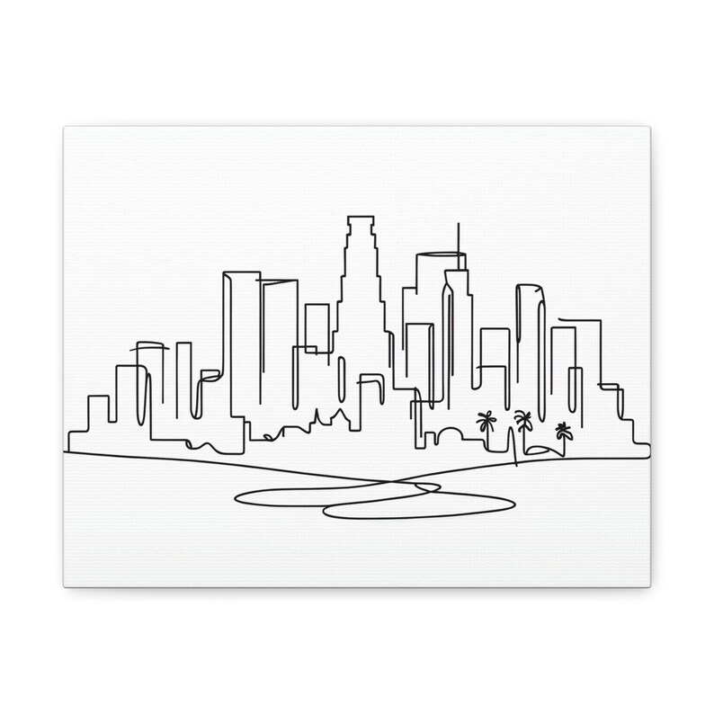 Modern California Wall Art Los Angeles Skyline Minimalist Etsy
