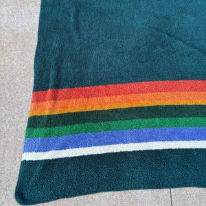 Pendleton King Size Decke Grand Canyon Blau Weicher Sherpa-Fleece Bunte Streifen Bild 5