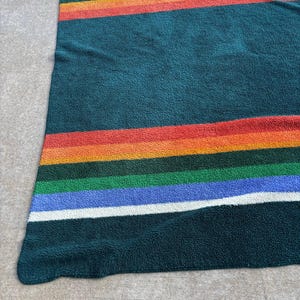 Pendleton King Size Decke Grand Canyon Blau Weicher Sherpa-Fleece Bunte Streifen Bild 8