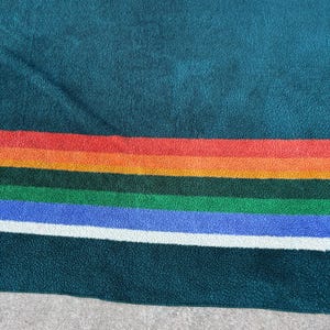 Pendleton King Size Decke Grand Canyon Blau Weicher Sherpa-Fleece Bunte Streifen Bild 4