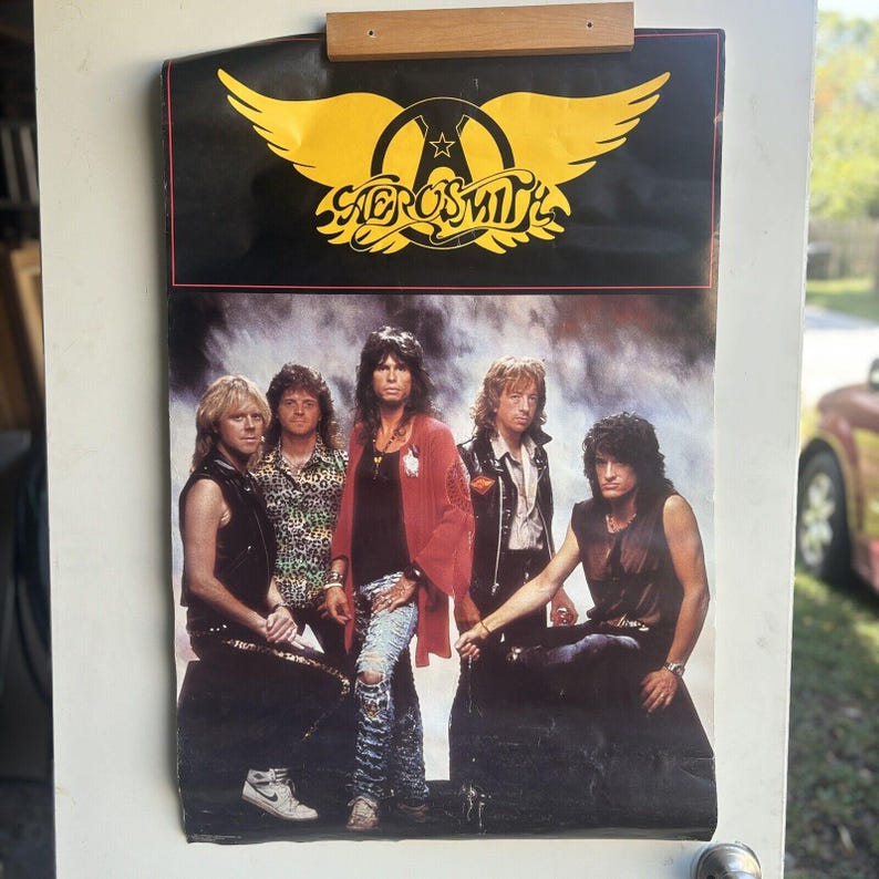 Aerosmith Original 1987 Vintage Rock Band Music Promo Poster #3148 22