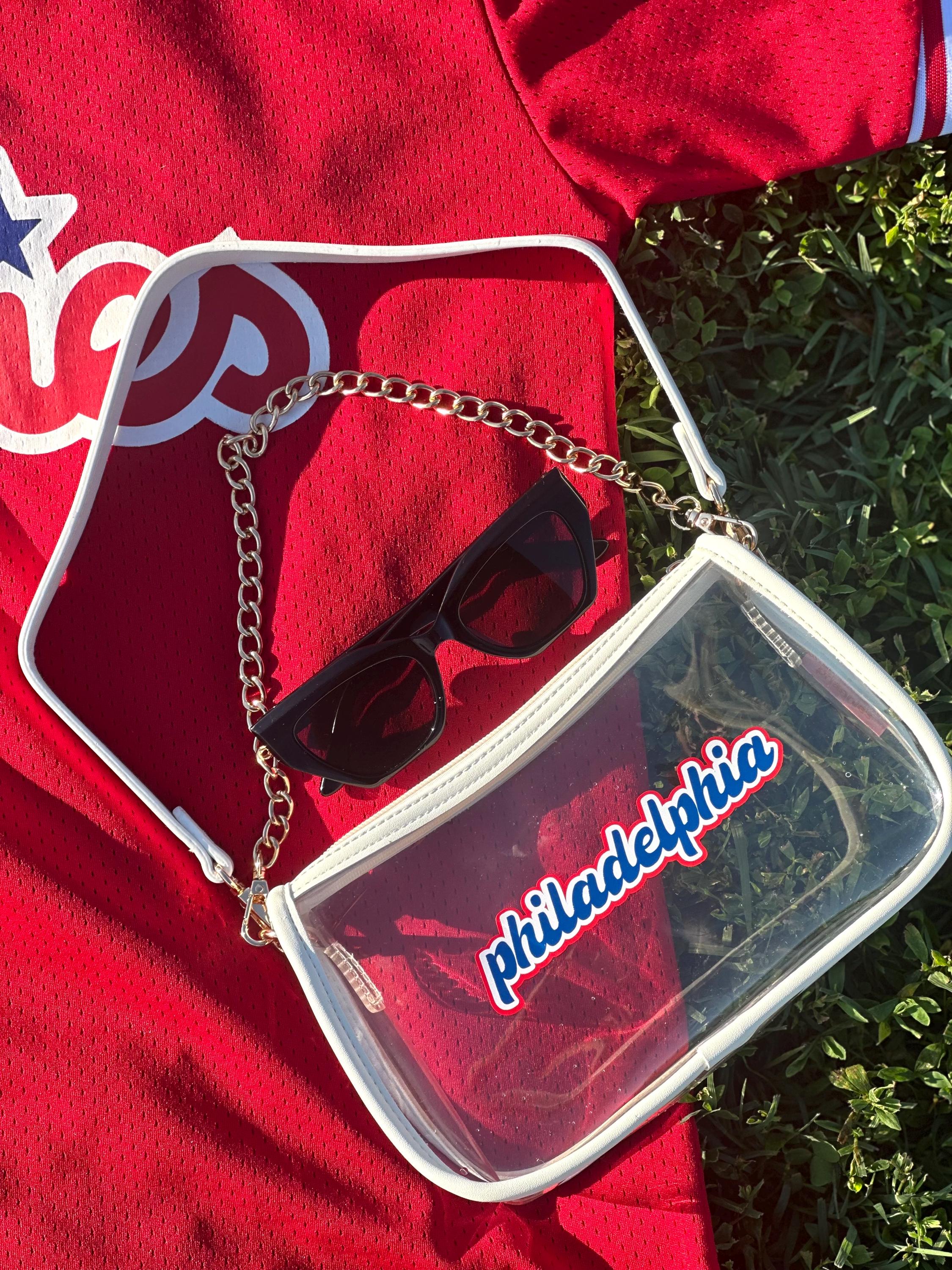 Philadelphia Clear Stadium-goedgekeurde portemonnee en converteerbare crossbody