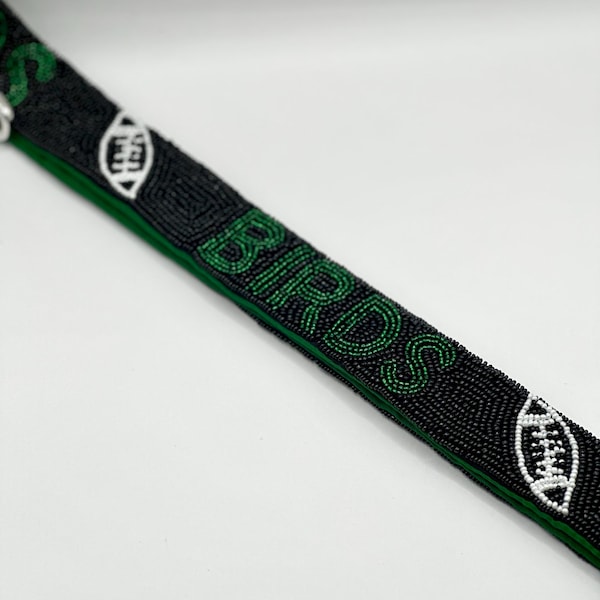 Philadelphia Football Black Beaded 'BIRDS' Strap