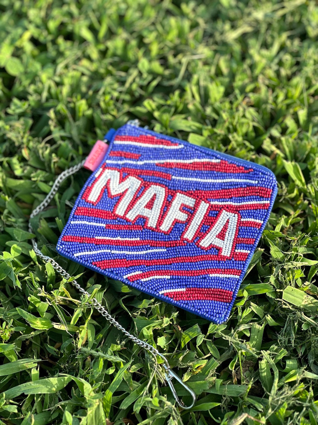 MAFIA Buffalo | Beaded Coin Purse – Red, White & Blue | Handmade ...