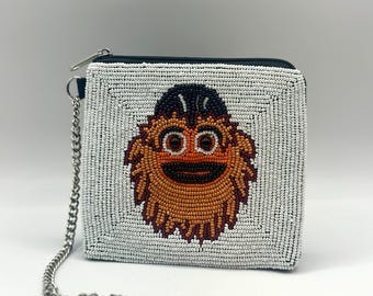 Philadelphia Mascot Beaded Coin Purse | Stadium Approved | Handmade Game Day Bag | Quirky Philly Gift