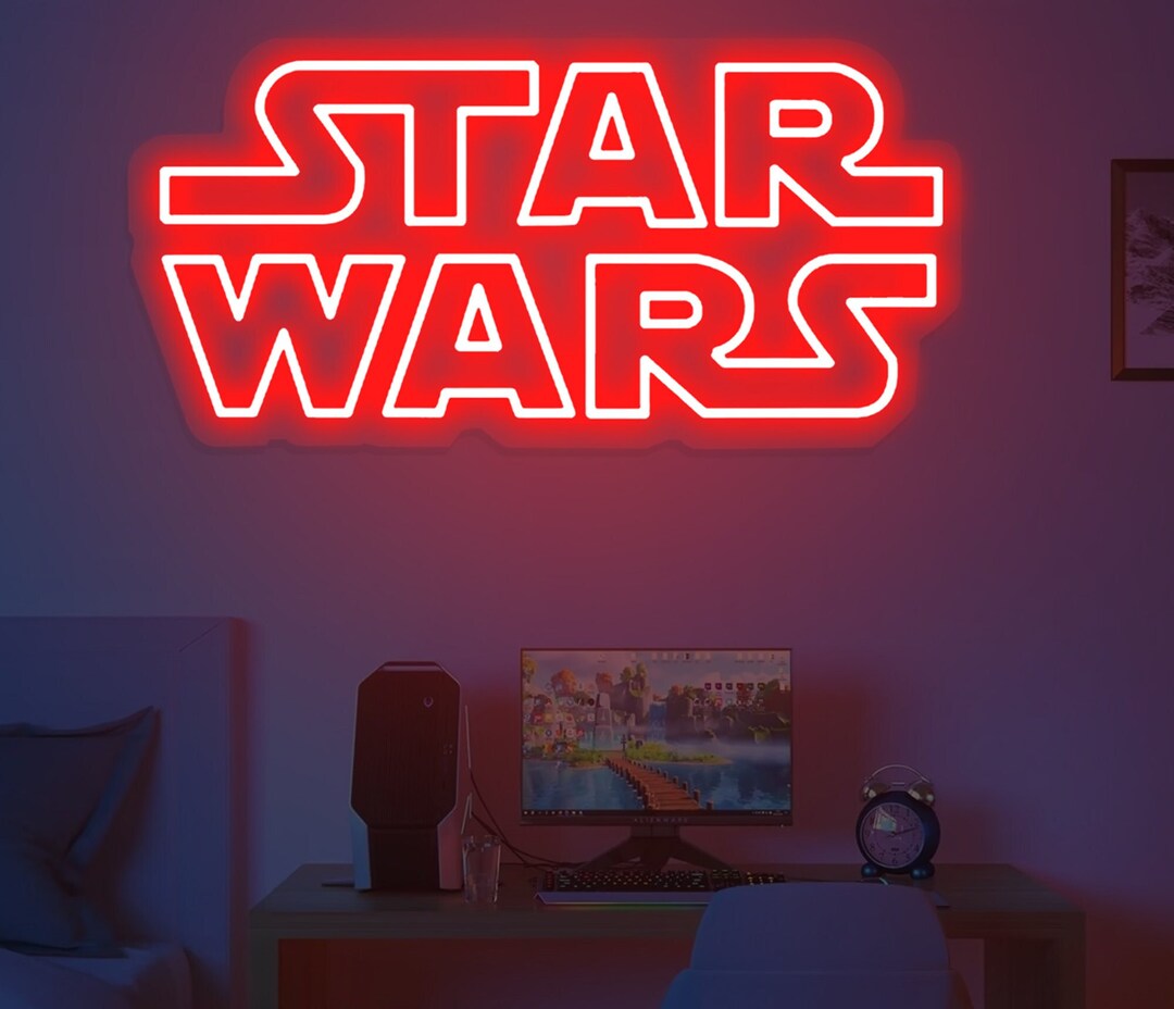 Star Wars Neon Sign Handmade Led Neon Sign Custom Logo Sign Etsy