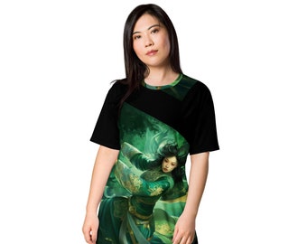 Empowered by Legends: Hua Mulan Chinese Fairy Style T-Shirt Dress | Fairy Dress | Chinese Dress | TShirt Dress | Summer Women Dress