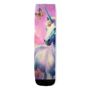 Magical Unicorn & Butterfly Socks - The Perfect Blend of Comfort and Whimsy for Women and Girls - One-Size fits most | Girls Unicorn Socks