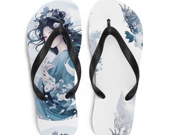 Chinese Fairy Tale Flip-Flops | Fairy Style Flip Flops | Beach Vacation Accessories | Fairy Sandals | Summertime Girls Flip-Flops