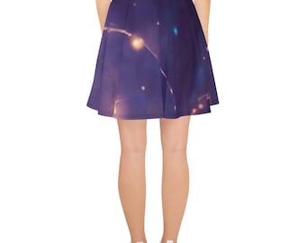 Enchanted Twilight: Luxe Shiny Purple Fairy Skater Skirt - Your Ultimate Companion for Every Seasonal Celebration | Fairy Skirt | Girl Skirt