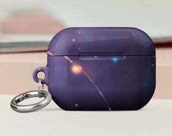 Magical Sparkling Purple Space with Butterfly AirPods Case - A Dazzling Gift for Her: Girlfriend, Sister, or Wife | Unique AirPods Cover